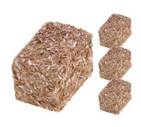 Lot de 4 boules de foin de paille artificielles - Mini foin - Objets de scène pour la ferme de poupées, ensemble de décorations pour la récolte d'automne | Pour scènes rurales miniatures
