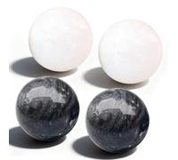 Lot de 4 Boules de Massage Qi Gong, 5cm Boule Sonore en jade Balles de Massage pour la Relaxation Massage des Mains Soulage le Stress