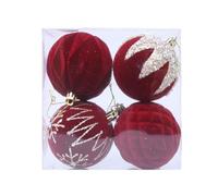 Lot de 4 boules de Noël incassables pour sapin de Noël, mariage, festival, fête, vitrine, décoration de vacances
