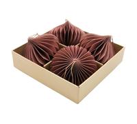 Lot de 4 Boules en Papier de Haute qualité en Forme de nid d'abeille de Noël en Forme de nid d'abeille en Forme de Diamant dans Une boîte Cadeau - Dimensions : L x l x H 9 cm x 9 cm x 9 cm.