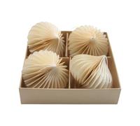 Lot de 4 Boules en Papier de Haute qualité en Forme de nid d'abeille de Noël en Forme de nid d'abeille en Forme de Diamant dans Une boîte Cadeau - Dimensions : L x l x H 9 cm x 9 cm x 9 cm.