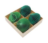 Lot de 4 Boules en Papier de Haute qualité en Forme de nid d'abeille de Noël en Forme de nid d'abeille en Forme de Diamant dans Une boîte Cadeau - Dimensions : L x l x H 9 cm x 9 cm x 9 cm.