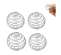 Lot de 4 boules shaker pour boissons mélangées protéinées - En acier inoxydable - Pour le sport et le fitness