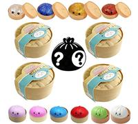 Lot de 4 boulettes de boulettes à paillettes - Boulettes surprises, squishy dans un mini cuiseur vapeur, sans duplicate, jouet mystérieux pour cadeaux de fête (secret 4 pièces)