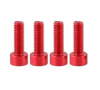 Lot de 4 boulons de fixation pour bouteilles d'eau - Vis de fixation légères - Accessoires de vélo de route antidérapants