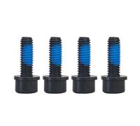 Lot de 4 boulons de frein à disque en oxyde noir M6 x 18 mm pour étrier de vélo - Filetage sécurisé pour trous de montage de frein standard