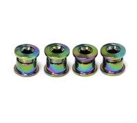 Lot de 4 boulons de plateau doubles en acier 10B21, 7 mm de diamètre intérieur pour vélos de route et VTT, fixations plaquées sous vide avec ajustement hexagonal de 5 mm (lot de 4 ou 5)