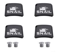 Lot de 4 boulons de plateau pour vélo à vitesse unique - Vis de manivelle à tête carrée avec écrous, clous colorés en alliage d'aluminium, pour fixation de plaque dentaire de vélo (noir)