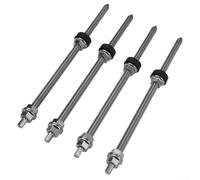 Lot de 4 boulons de suspension M10 avec joint EPDM et écrou de verrouillage pour montage de panneau solaire, fixations de toit photovoltaïque, entraînement hexagonal SW7, en acier inoxydable pour