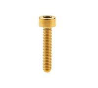 YUANYAO Lot de 4 boulons en Titane DIN912 M3 x 6/8/10/12/15/18 mm Vis hexagonales intérieures en Titane Stigma for Fixation de vélo en Titane(Gold,8MM_M3)
