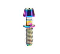Lot de 4 boulons en titane M4 x 15,3 mm Torx avec rondelle, vis à tête conique utilisée for les accessoires de vélo(Rainbow)