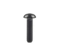 YUANYAO Lot de 4 boulons en Titane M5 x 8 10 12 15 18 20 25 30 mm à tête Ronde et clé Allen for Disque de vélo(Black,15MM_M5)
