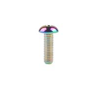 YUANYAO Lot de 4 boulons en Titane M5 x 8 10 12 15 18 20 25 30 mm à tête Ronde et clé Allen for Disque de vélo(Rainbow,8MM_M5)