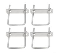 Lot de 4 boulons en U en acier inoxydable 304 M6 filetés 50 mm x 80 mm Serre-joint en U robuste avec rondelles et écrous pour remorquage de voiture, bateau