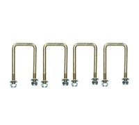 Lot de 4 boulons en U M10 50 mm x 100 mm pour remorques avec écrous haute résistance