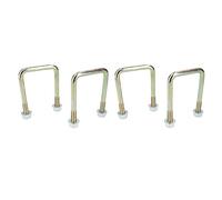 Lot de 4 boulons en U M10 60 mm x 90 mm pour remorques avec écrous haute résistance