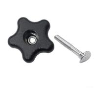 Lot de 4 boulons et boutons de poignée en forme de prune pour tondeuse à gazon, pont d'engagement et souffleuse à neige, mécanismes de contrôle des gouttes, mélange de matériaux