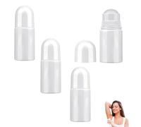 Lot de 4 Bouteille à Rouleaux Flacons Roll-on Vides Blanc Flacons à Bille