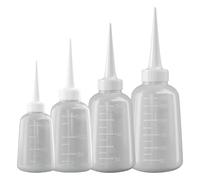 Lot de 4 bouteilles à presser - Distributeur de colle - Bouteille à buse pour huile adhésive et exigences de lavage - Artisanat et bricolage
