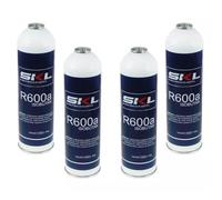 Lot de 4 bouteilles cylindriques Aspares pour réservoir d'isobutane SKL R600A (420 g)