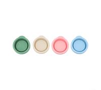 Lot de 4 bouteilles en silicone réutilisables de 48 mm pour bouteilles de lait Stanpac et en verre, passent au lave-vaisselle, vert foncé, bleu, blanc, rose