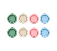 Lot de 4 bouteilles en silicone réutilisables de 48 mm pour bouteilles de lait Stanpac et en verre, passent au lave-vaisselle, vert foncé, bleu, blanc, rose