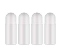 Lot de 4 bouteilles Roll On rechargeables pour liquide liquide (50 ml), applicateur de crème solaire, en plastique, flacons d'aromathérapie, avec boule à rouleau, pour la médecine, les cosmétiques,