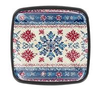 Lot de 4 boutons carrés pour tiroirs de commode, Nouvel An, Noël, motif pixels, poignées d'armoire de cuisine, armoires de cuisine, quincaillerie pour chambre à coucher
