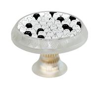 Lot de 4 boutons d'armoire à motif abstrait pour commode, tiroir, placard, placard coloré pour meubles de cuisine, décoration d'intérieur