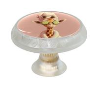 Lot de 4 boutons d'armoire de douche en forme de girafe pour commode, tiroir, placard, placard coloré pour meubles de cuisine, décoration d'intérieur