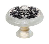 Lot de 4 boutons d'armoire en forme de fleur squelette pour commode, tiroir, placard coloré pour meubles de cuisine, décoration d'intérieur