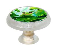 Lot de 4 boutons d'armoire en forme de grenouille mignonne pour commode, tiroir, placard, placard coloré pour meubles de cuisine, décoration d'intérieur