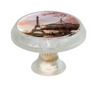 Lot de 4 boutons d'armoire en forme de tour Eiffel pour commode, tiroir, placard, placard coloré pour meubles de cuisine, décoration d'intérieur