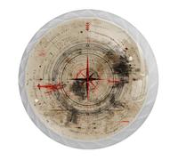 Lot de 4 boutons d'armoire rétro avec emblème maritime avec 2 tailles de vis, 35 mm, pour tiroirs de cuisine et commode, bureau, salle de bain