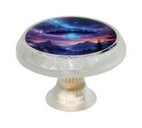 Lot de 4 boutons d'armoire UFO de dessin animé pour commode, tiroir, placard coloré pour meubles de cuisine, décoration d'intérieur