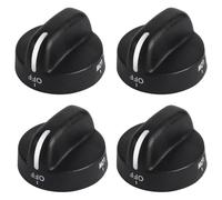 Lot de 4 boutons de brûleur de cuisinière 8273103 - Noir - Pièce de rechange compatible avec réchaud Whirlpool Estate - Remplace AP3085376 PS393678 AP6012363 8273107