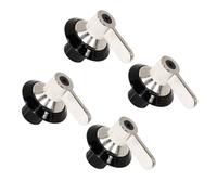 Lot de 4 boutons de commande noir/inox d'origine Four cuisinière (694975086 694971699 SMEG)