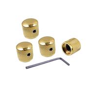 Lot de 4 boutons de contrôle de volume et de vitesse en métal avec vis pour guitare électrique ou basse Fender Strat Telecaster Gibson Les Paul