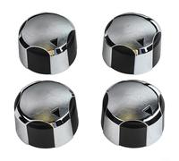 Lot de 4 boutons de grille galvanisés pour barbecue et four, poignées de rechange en plastique avec tige de 6 mm ou 8 mm, cadrans de commande noirs ou rouges pour appareils de cuisine d'extérieur