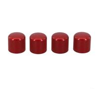 Lot de 4 boutons de guitare dôme en métal 6 mm pour basse électrique Rouge