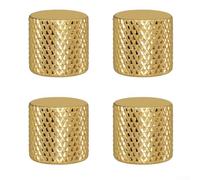 Lot de 4 boutons de guitare dorés pour contrôle du volume | Métal massif, durable, aspect doré, s'adapte aux arbres de 1/4", pour guitare électrique et basse