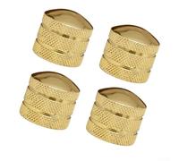 Lot de 4 boutons de guitare en forme de dôme en métal argenté, doré, noir, contrôle du volume pour guitare électrique, basse, accessoires de rechange (doré)