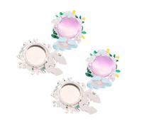 Lot de 4 boutons de manchette élégants en forme de tulipes avec revêtement émaillé, One Size, Comme décrit, Comme décrit.