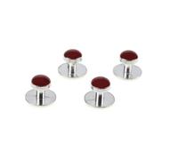 Lot de 4 boutons de manchette en émail noir et plaqué rhodium for homme, 5 couleurs au choix, for chemises et affaires Pour Hommes Chemises De Smoking(Color 6)