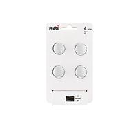 Lot de 4 boutons de meuble Rond zamak chromé H.25 x l.25 x P.25 mm