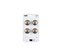 Lot de 4 boutons de meuble Rond zamak laitonné H.22 x l.30 x P.30 mm