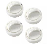 Lot de 4 boutons de minuterie de rechange pour sèche-linge 131873500, 131947300 et WE01X10082 - Bouton de commande en plastique blanc compatible avec sèche-linge
