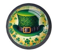 Lot de 4 boutons de placard décoratifs pour cuisine, salle de bain, salon, salle de bain, commode et placards modernes en forme de trèfle