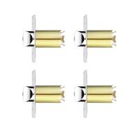 Lot de 4 boutons de porte ronds à boules - Corps unique - Langue de rechange universelle