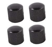 Lot de 4 boutons de potentiomètre en métal doré pour guitare électrique ou basse Noir